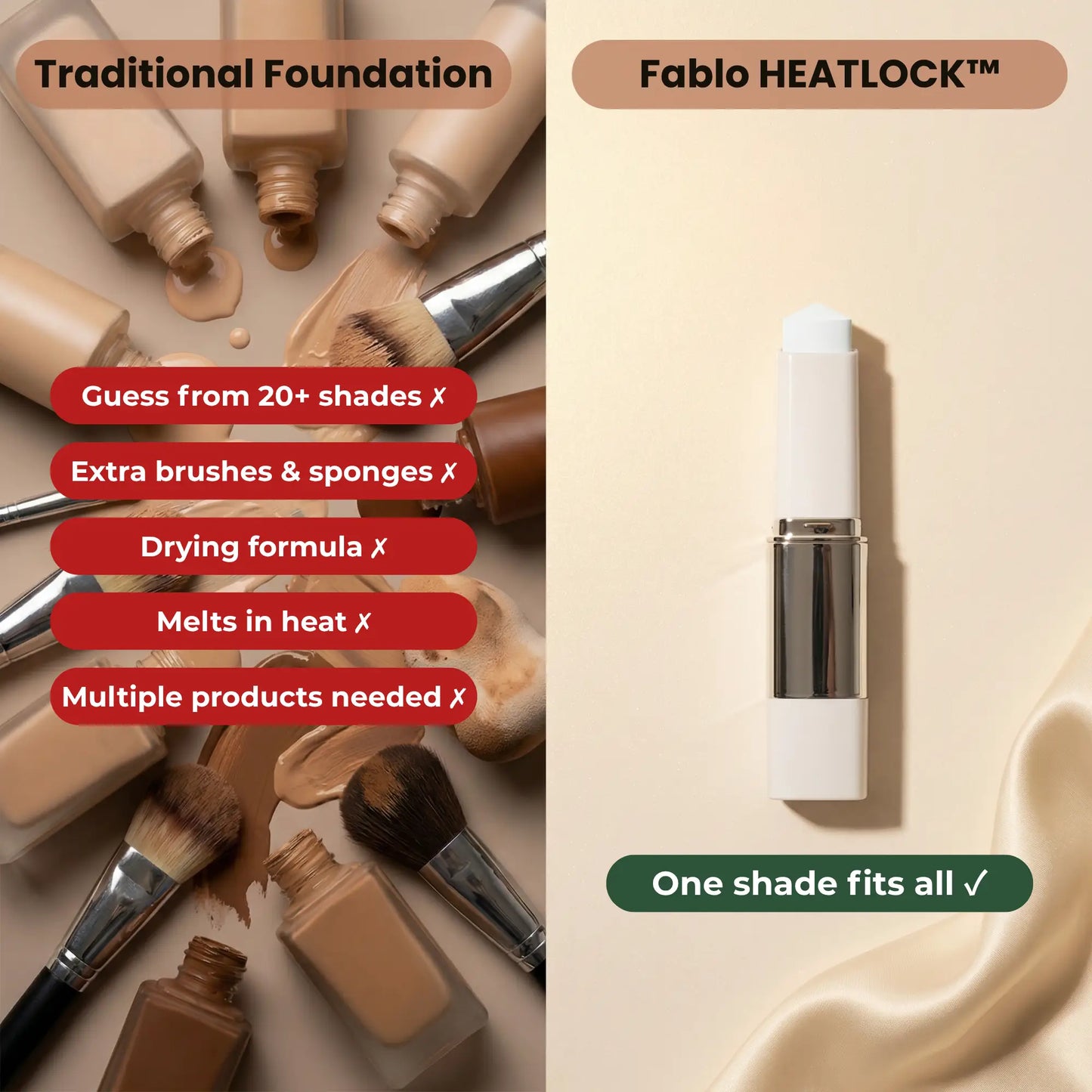Fablo HEATLOCK™ Color Changing Foundation Stick
